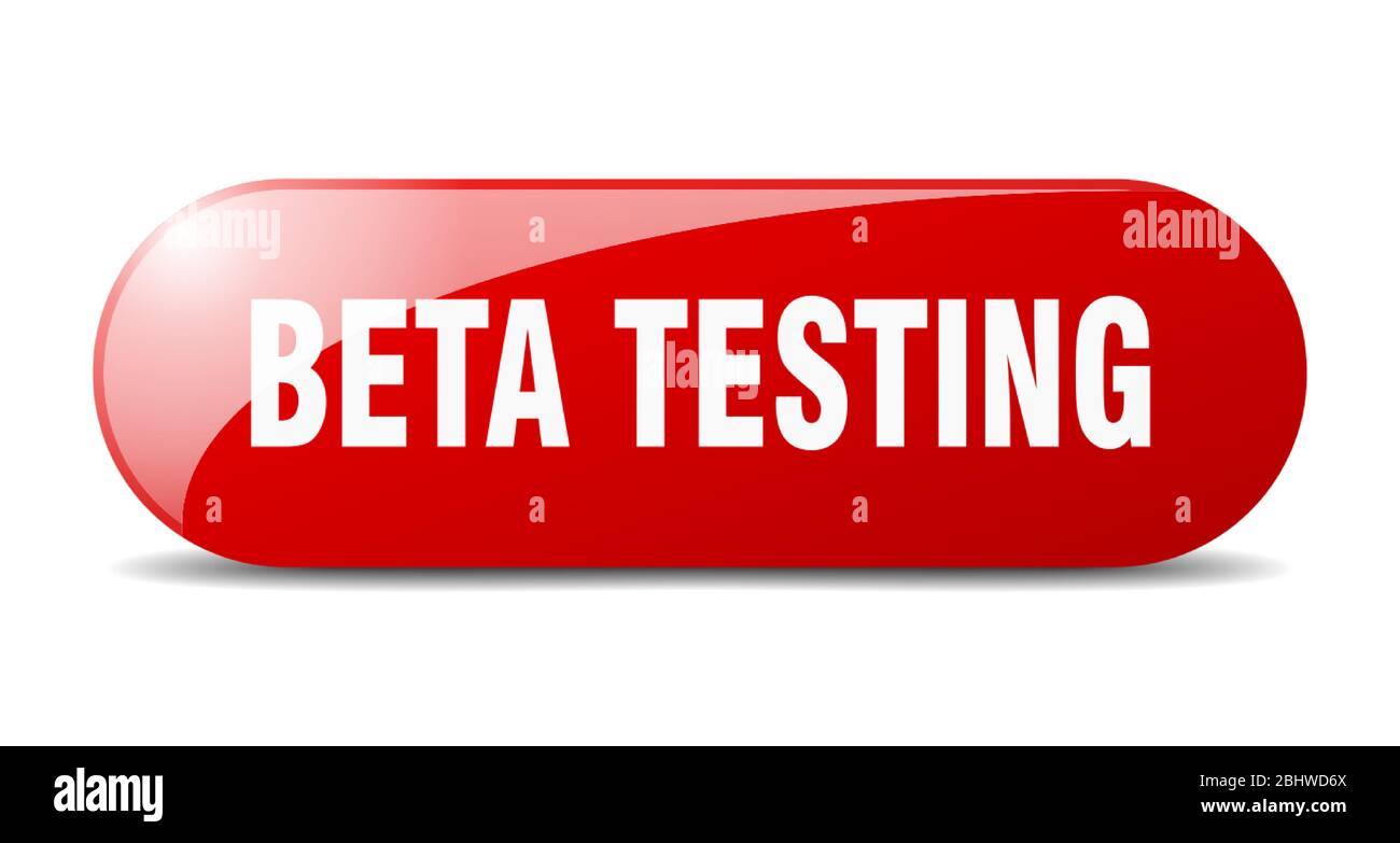 beta testing button. beta testing sign. key. push button. Stock Vector