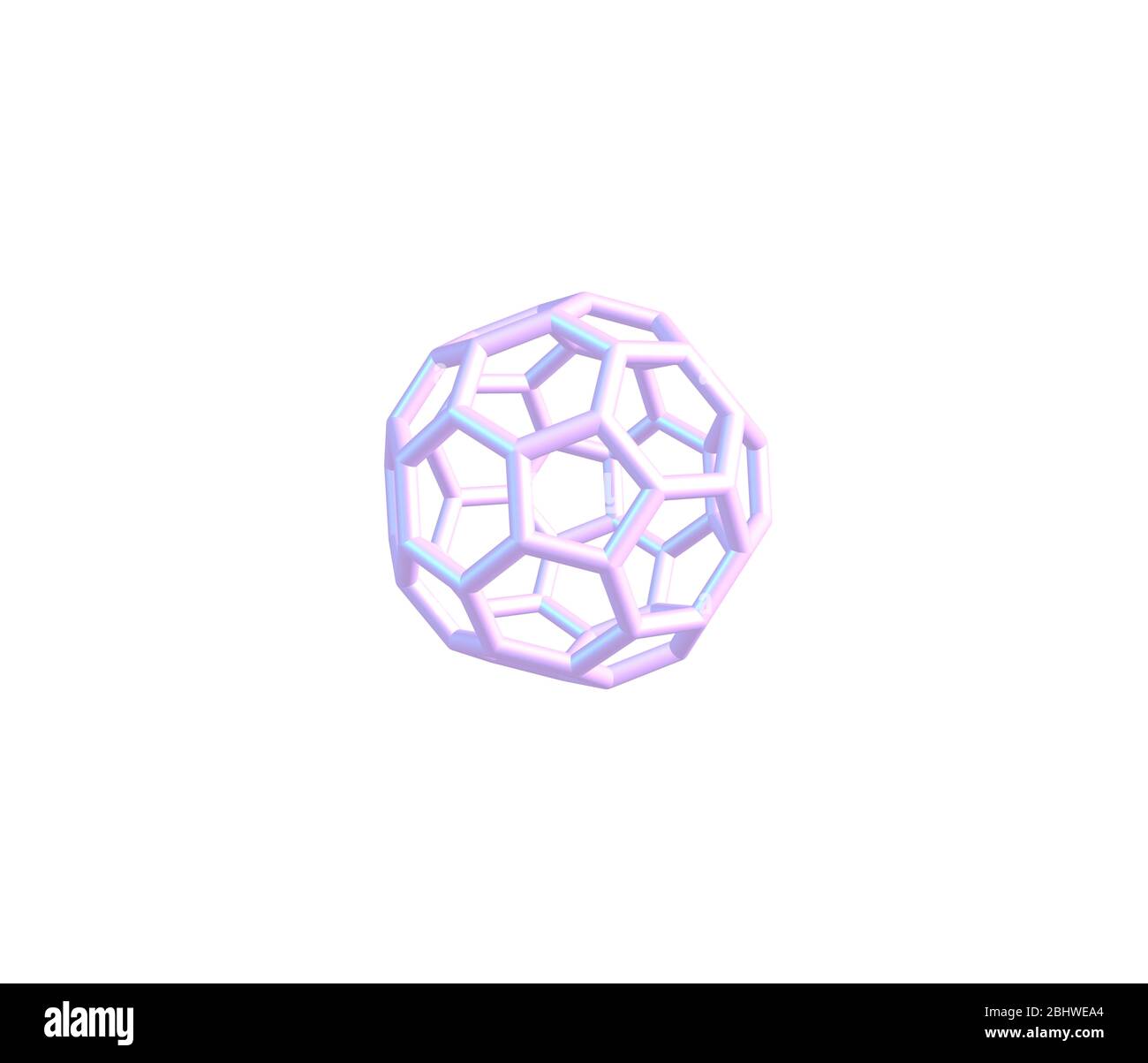 Fullerene molecular model C60 on white background Stock Photo - Alamy