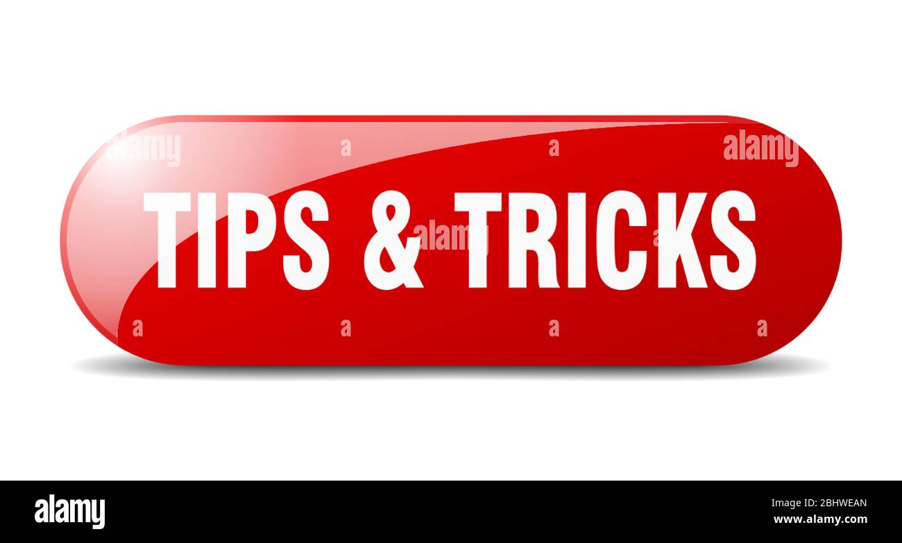 tips & tricks button. tips & tricks sign. key. push button. Stock Vector