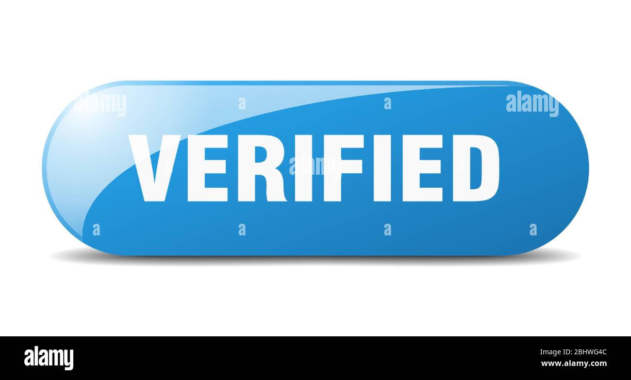 verified button. verified sign. key. push button. Stock Vector