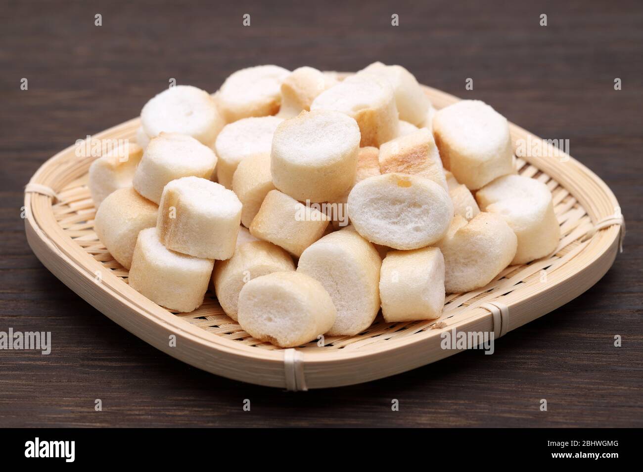 Traditional Japanese food, Fu made with gluten of wheat Stock Photo