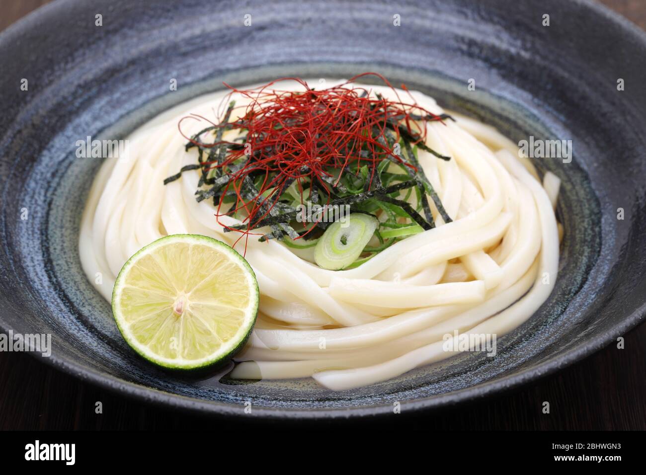 Japanese Zaru udon noodles in a plate with soy sauce Stock Photo Alamy