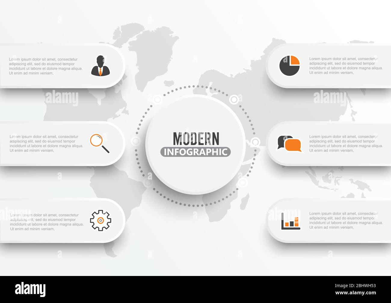 Business data visualization. Process chart. Abstract elements of graph ...
