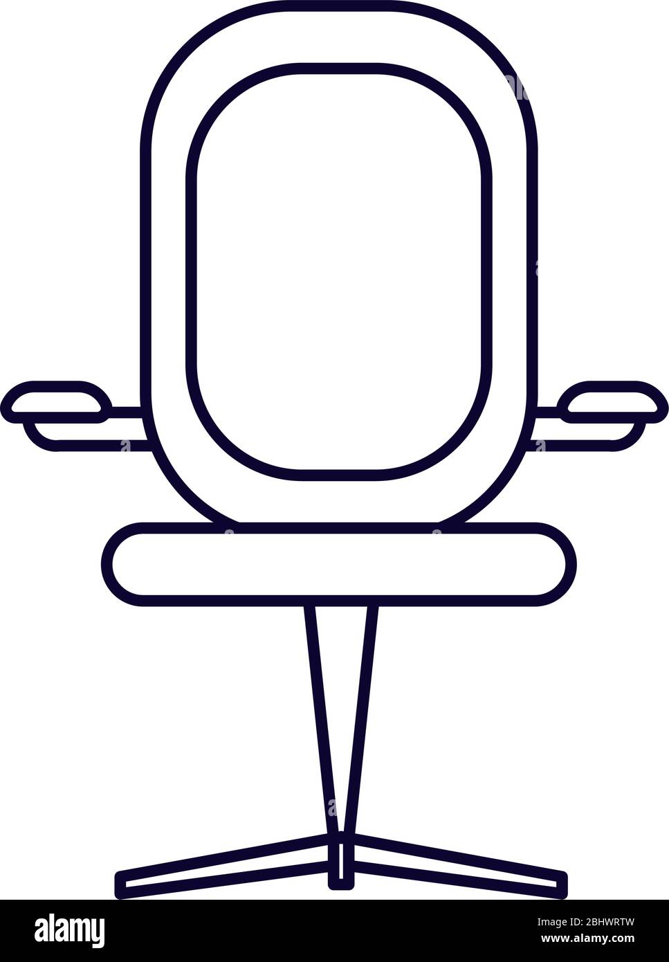office chair, line style icon vector illustration design Stock Vector ...
