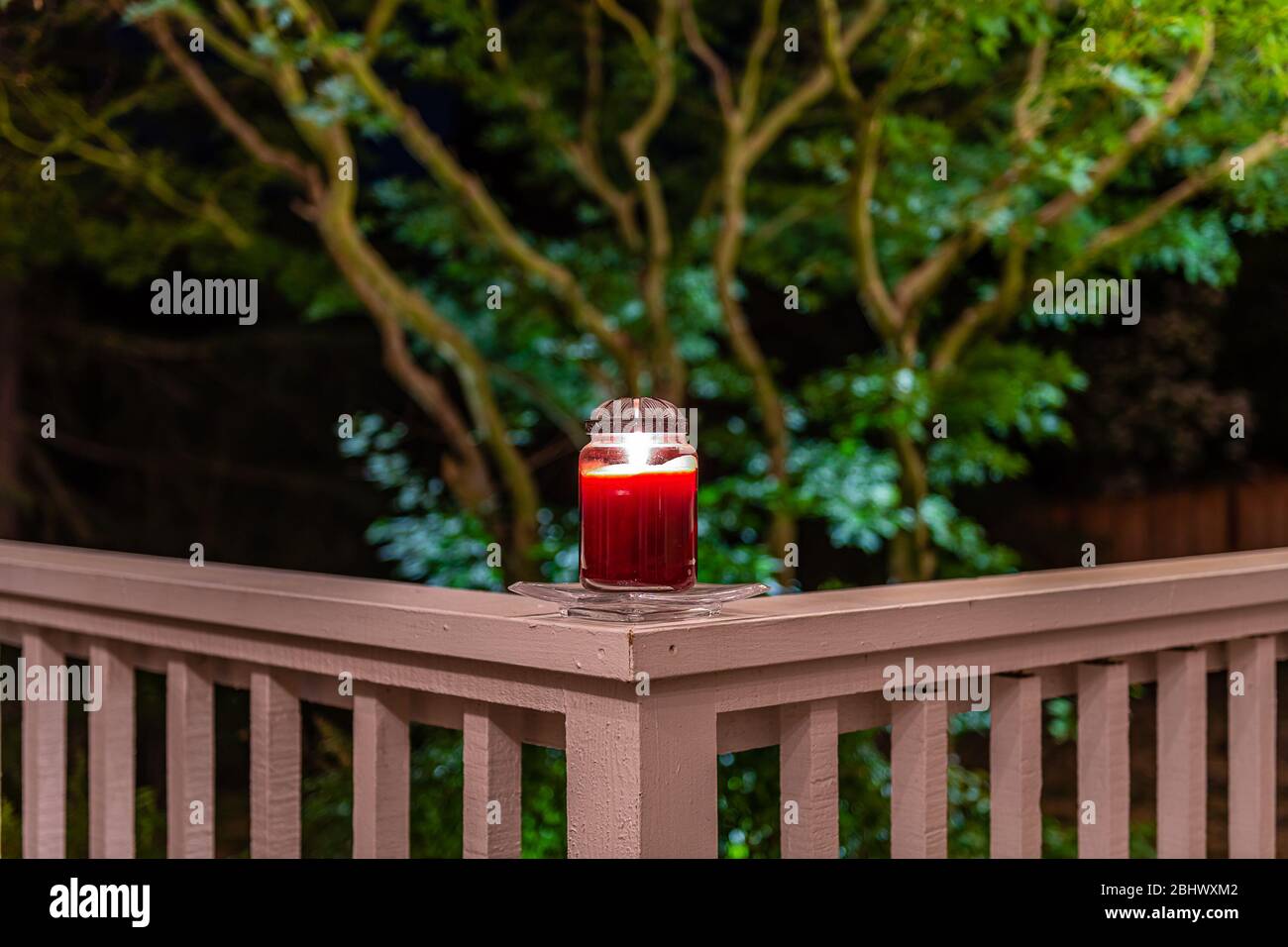 Nighttime Candle Stock Photo Alamy