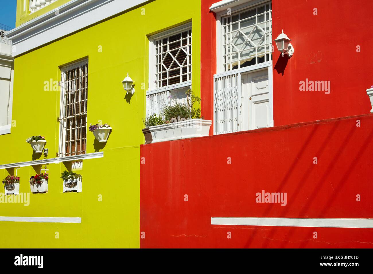 Colourful houses, Bo-Kaap, Cape Town, South Africa Stock Photo