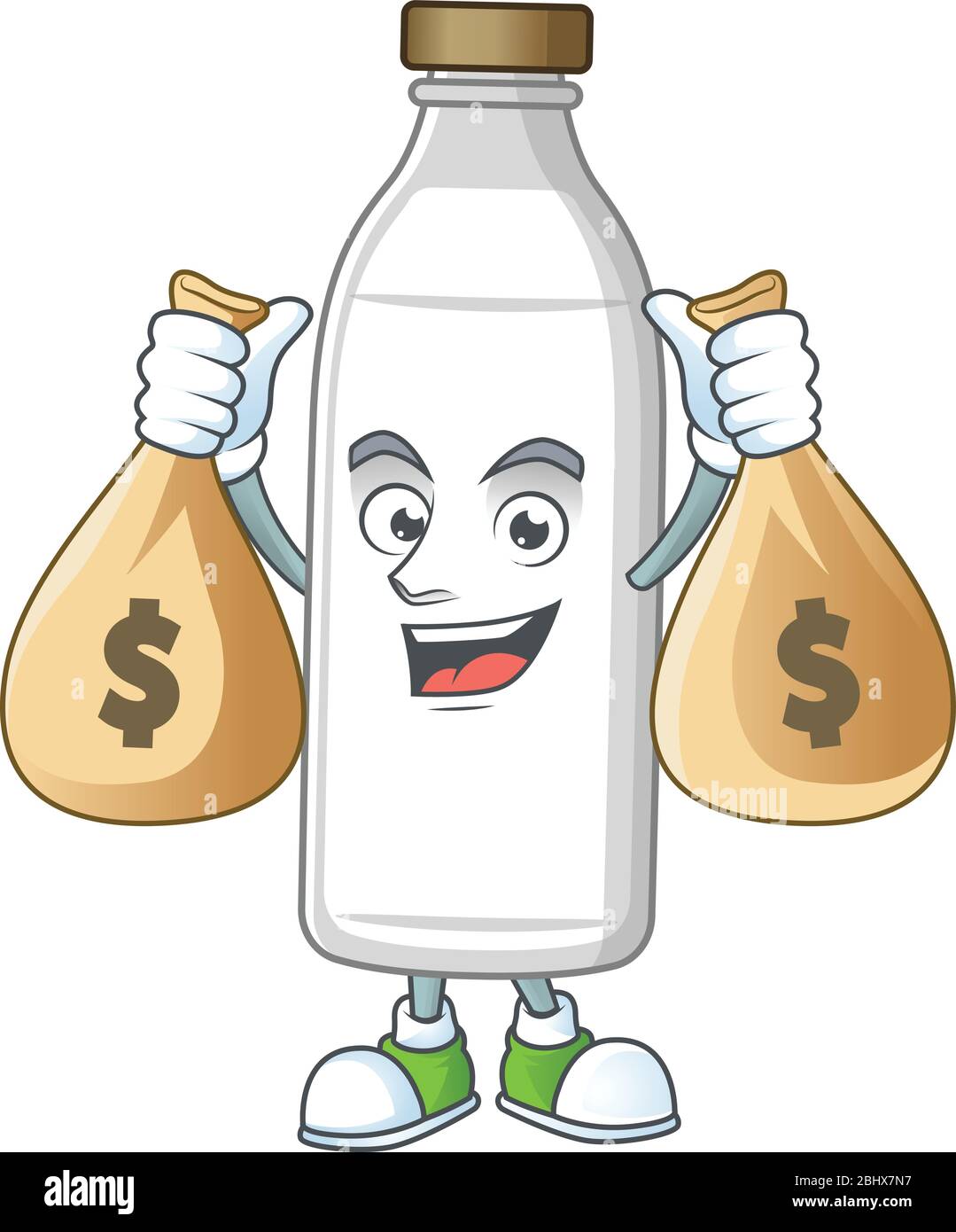 Blissful rich milk bottle cartoon character having money bags Stock Vector Image & Art - Alamy Blissful rich milk bottle cartoon character having money bags Stock Vector Image & Art - Alamy