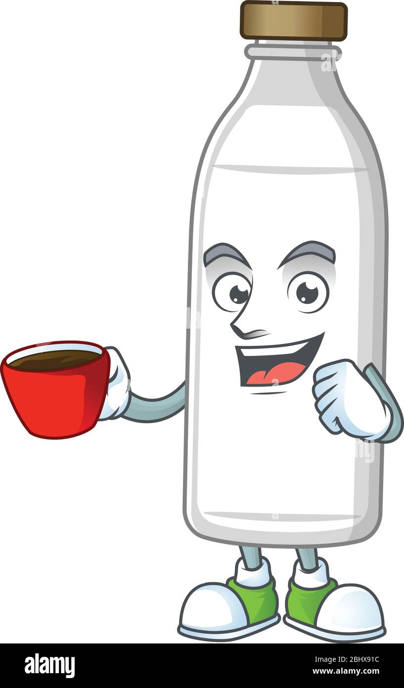 An image cartoon character of milk bottle with a cup of coffee Stock Vector Image & Art - Alamy An image cartoon character of milk bottle with a cup of coffee Stock Vector Image & Art - Alamy