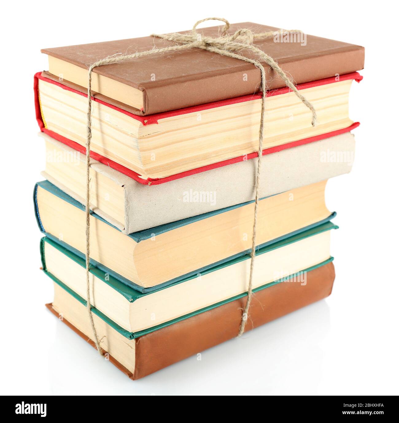 Stack of books isolated on white Stock Photo - Alamy