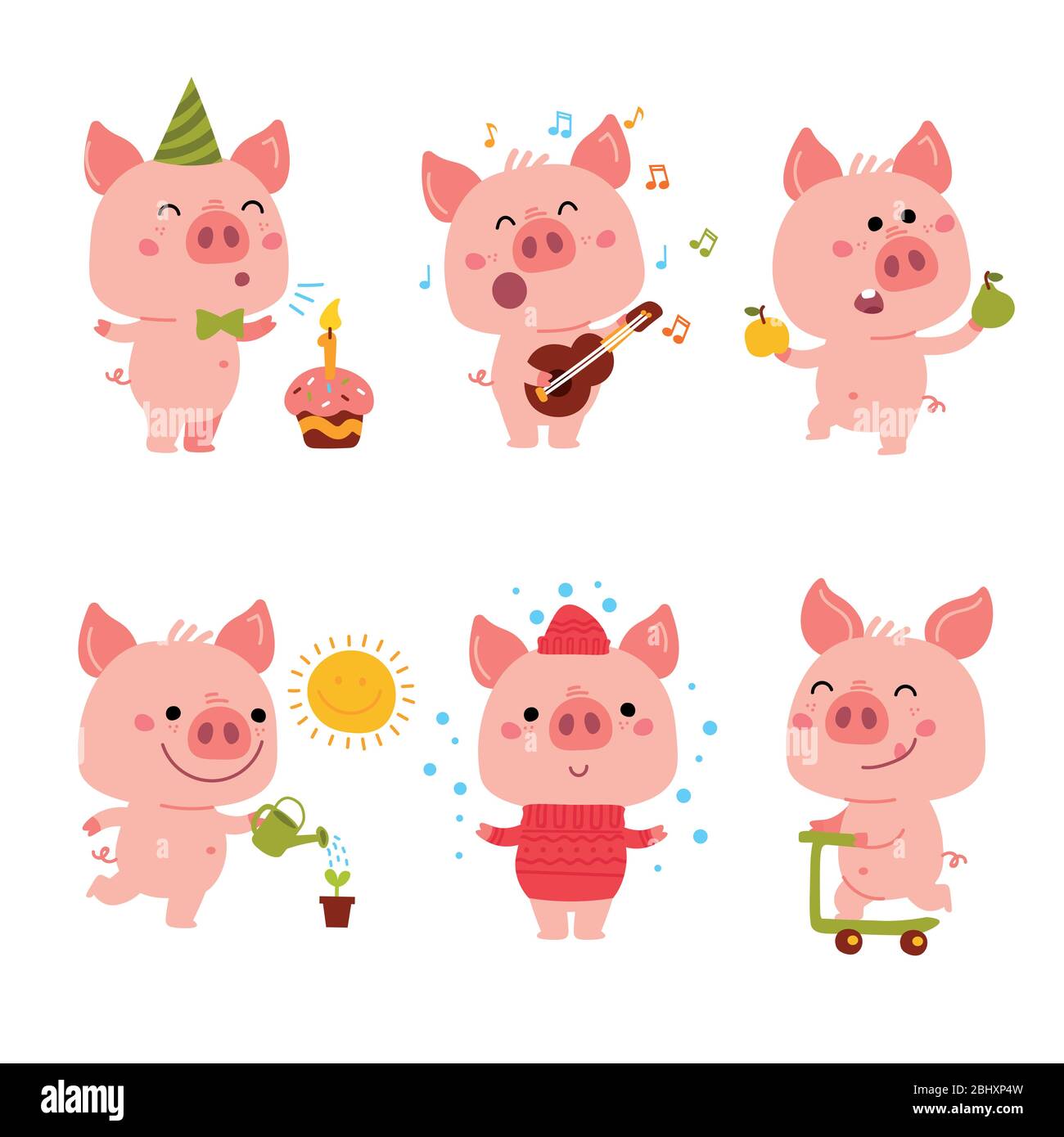 Printable Piggy Christmas Card
