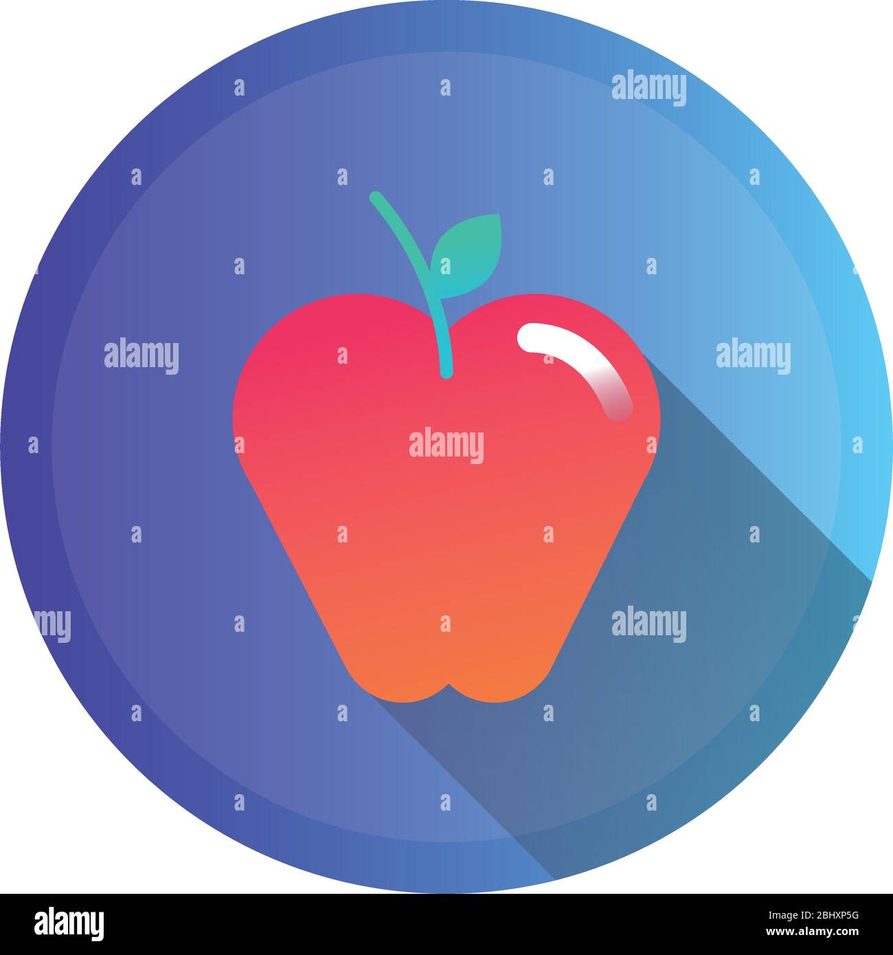 apple fresh fruit detailed style icon Stock Vector Image & Art - Alamy