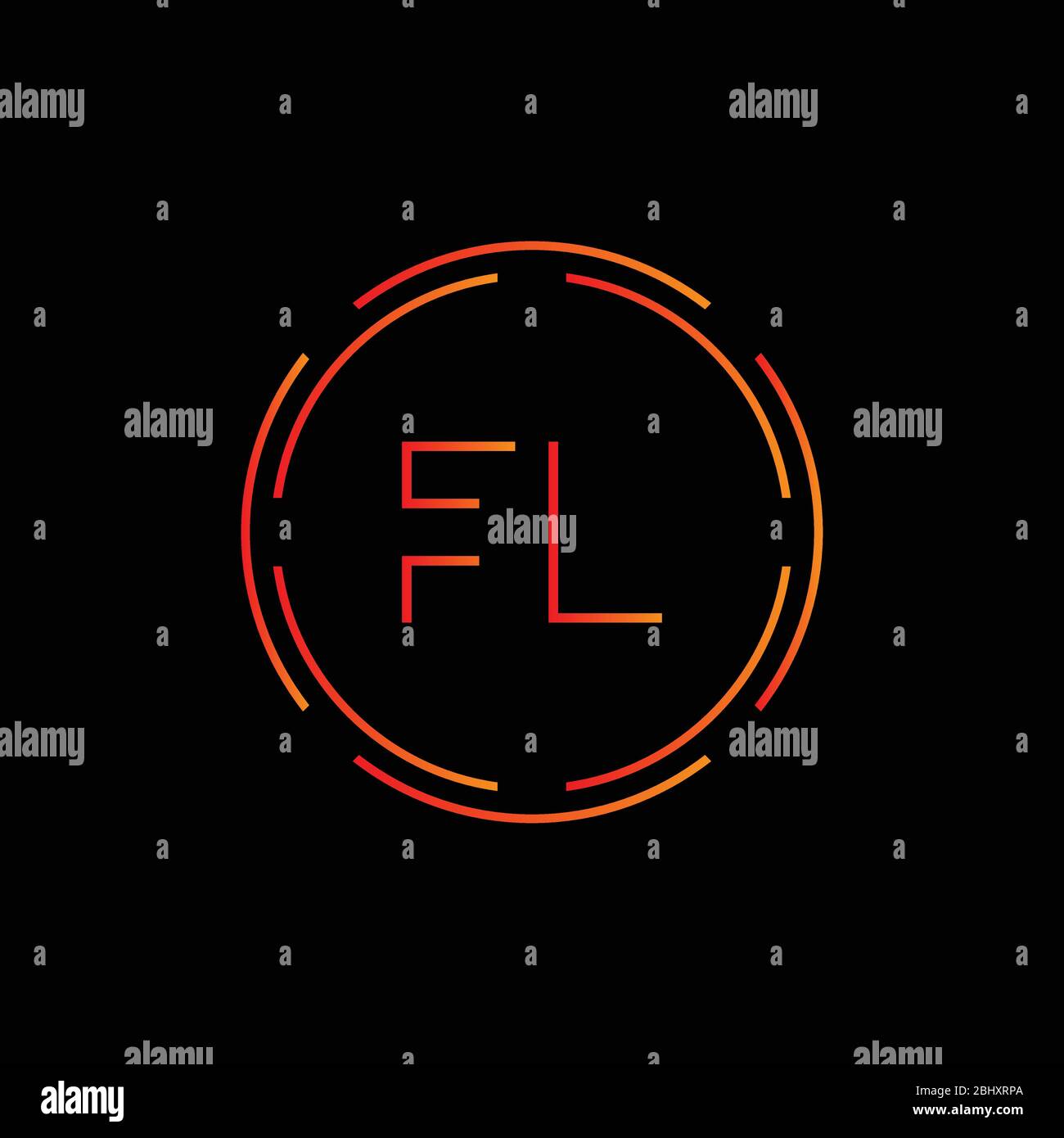 Initial Letter FL Logo Design Vector Template. Creative Linked ...