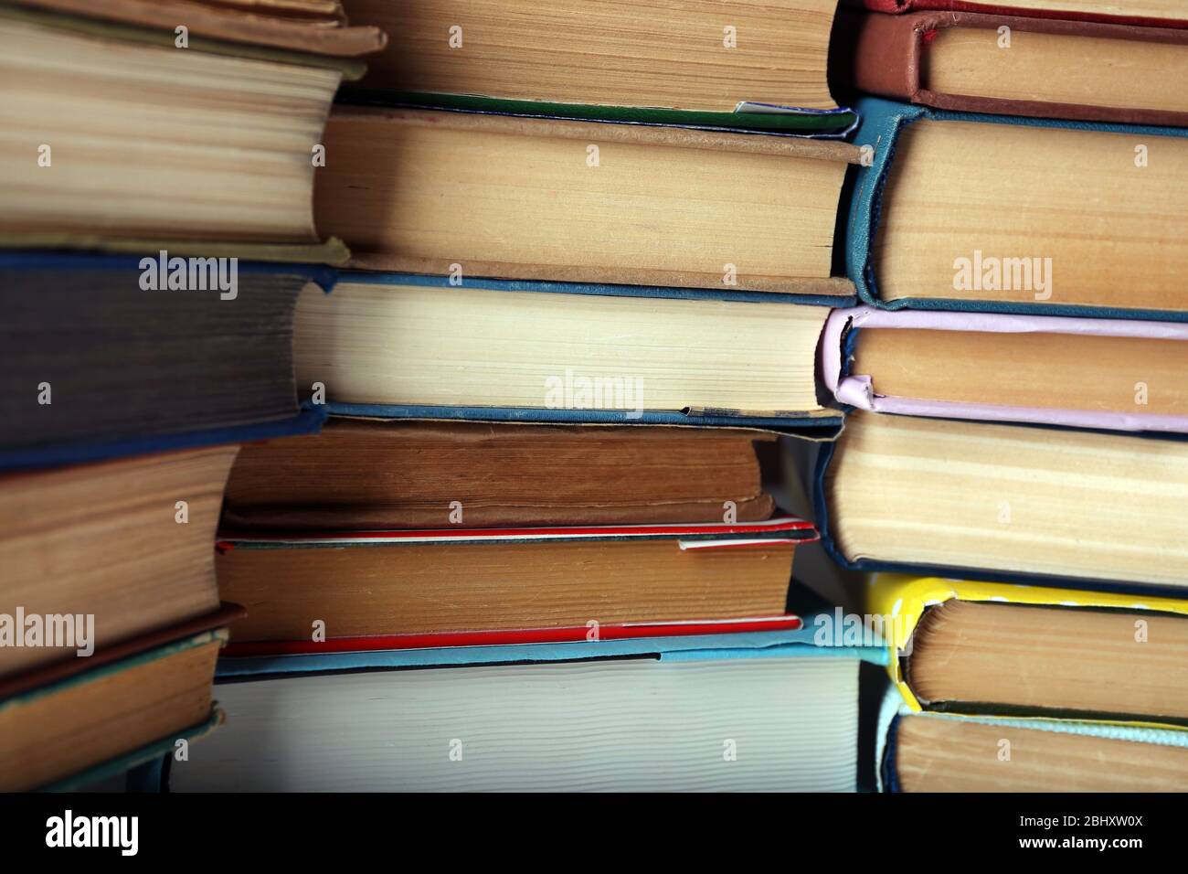 Stack of books background Stock Photo - Alamy