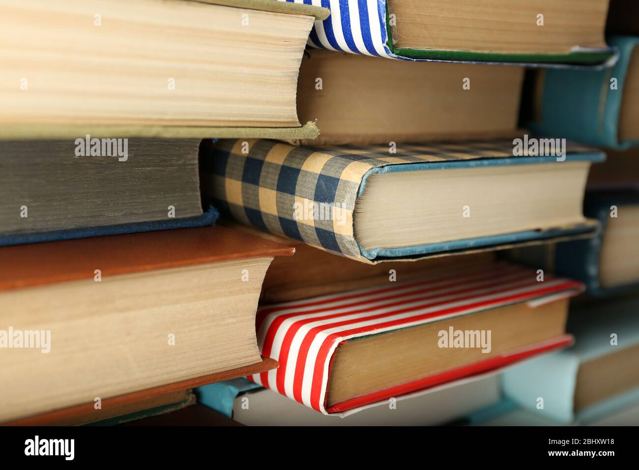 Stack of books background Stock Photo - Alamy