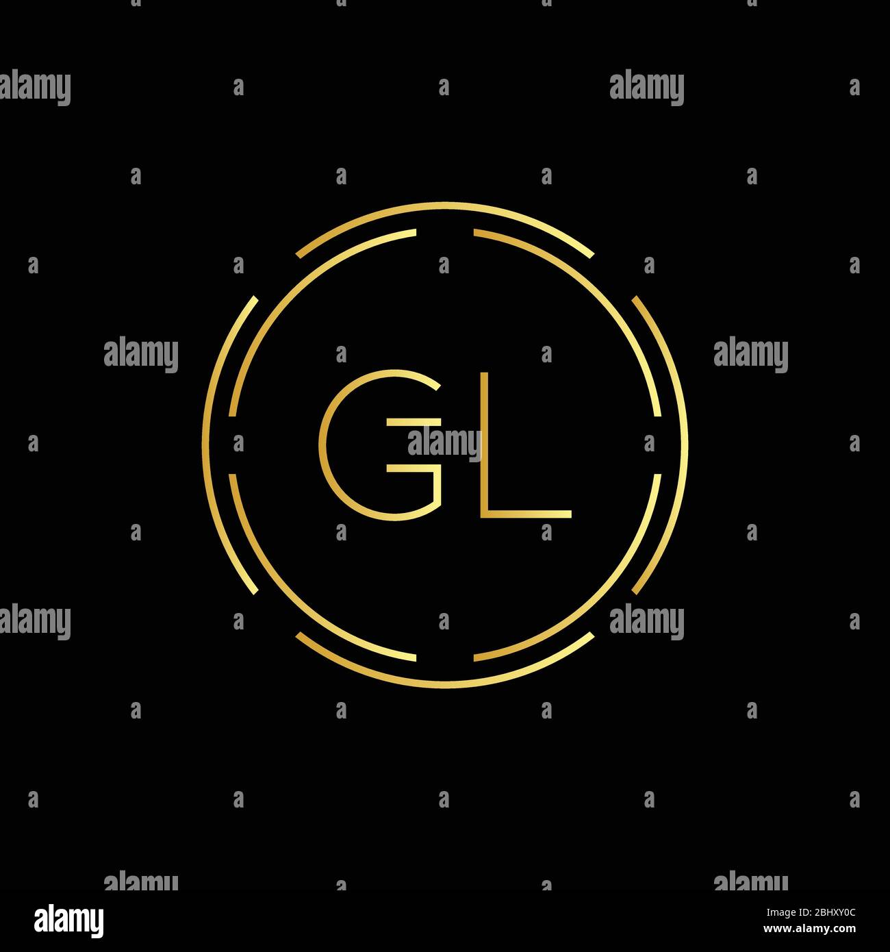 Initial Letter GL Creative Logo Design vector Template. Digital Luxury Letter GL logo Design Stock Vector