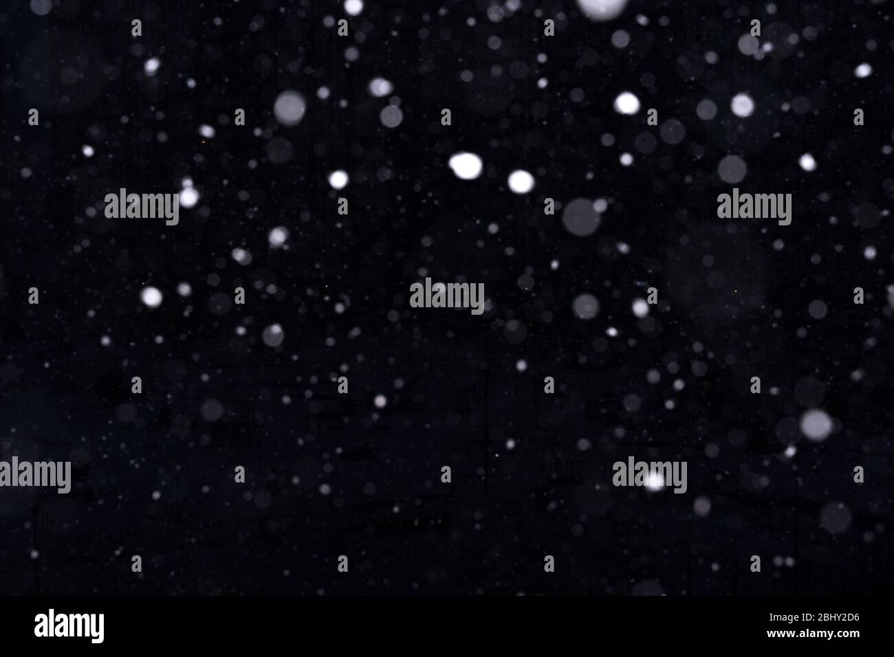 snow on a black background. snow texture Stock Photo