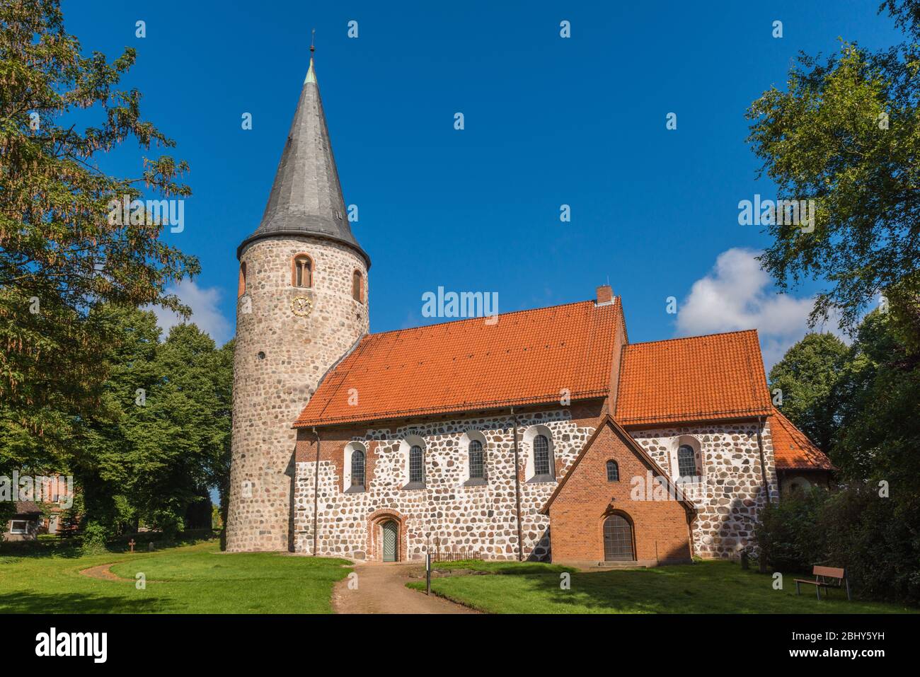Church St. Johannis with rubble masonry, Bad Malente-Neukirchen, Holstein Switzerland, District East Holstein, Schleswig-Holstein, North Germany Stock Photo