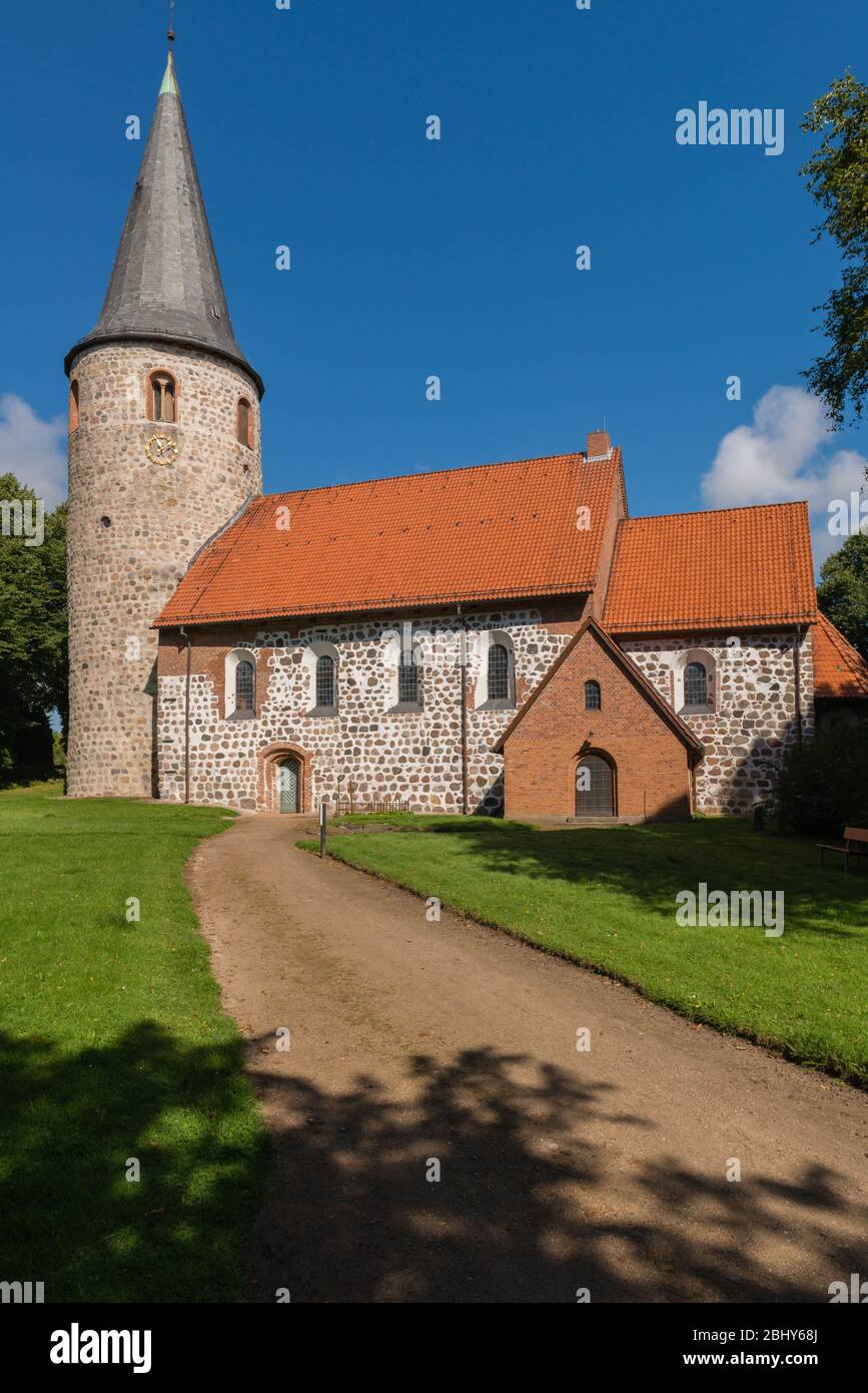 Church St. Johannis with rubble masonry, Bad Malente-Neukirchen, Holstein Switzerland, District East Holstein, Schleswig-Holstein, North Germany Stock Photo