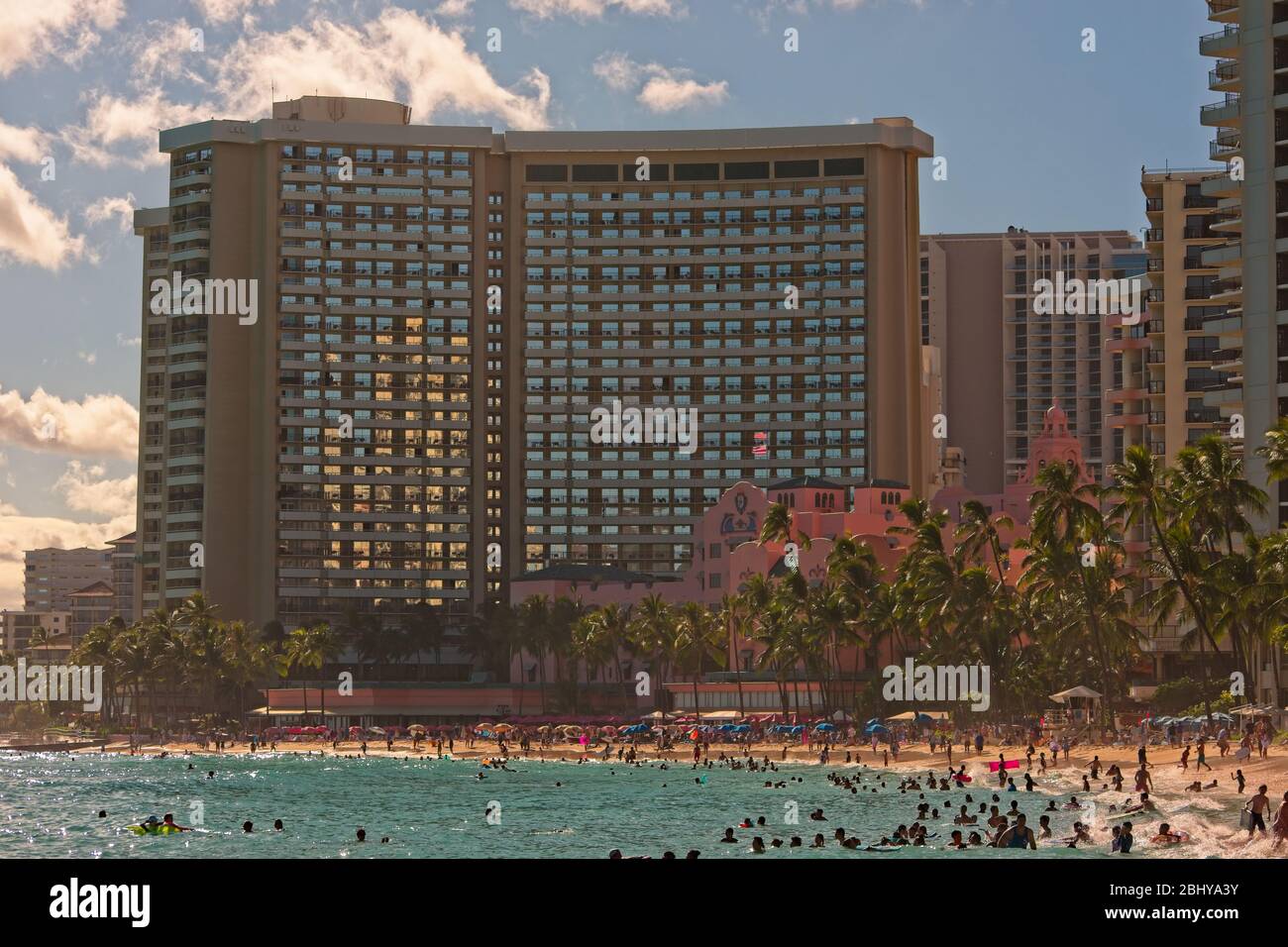Waikiki beach sunset hi-res stock photography and images - Alamy