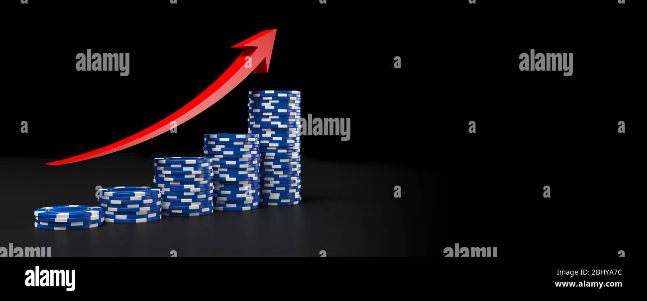 Blue chips investment for stock market concept. Stock Photo