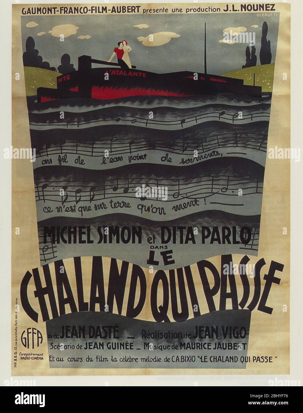 L'Atalante Year: 1934 France Director: Jean Vigo Poster Stock Photo - Alamy
