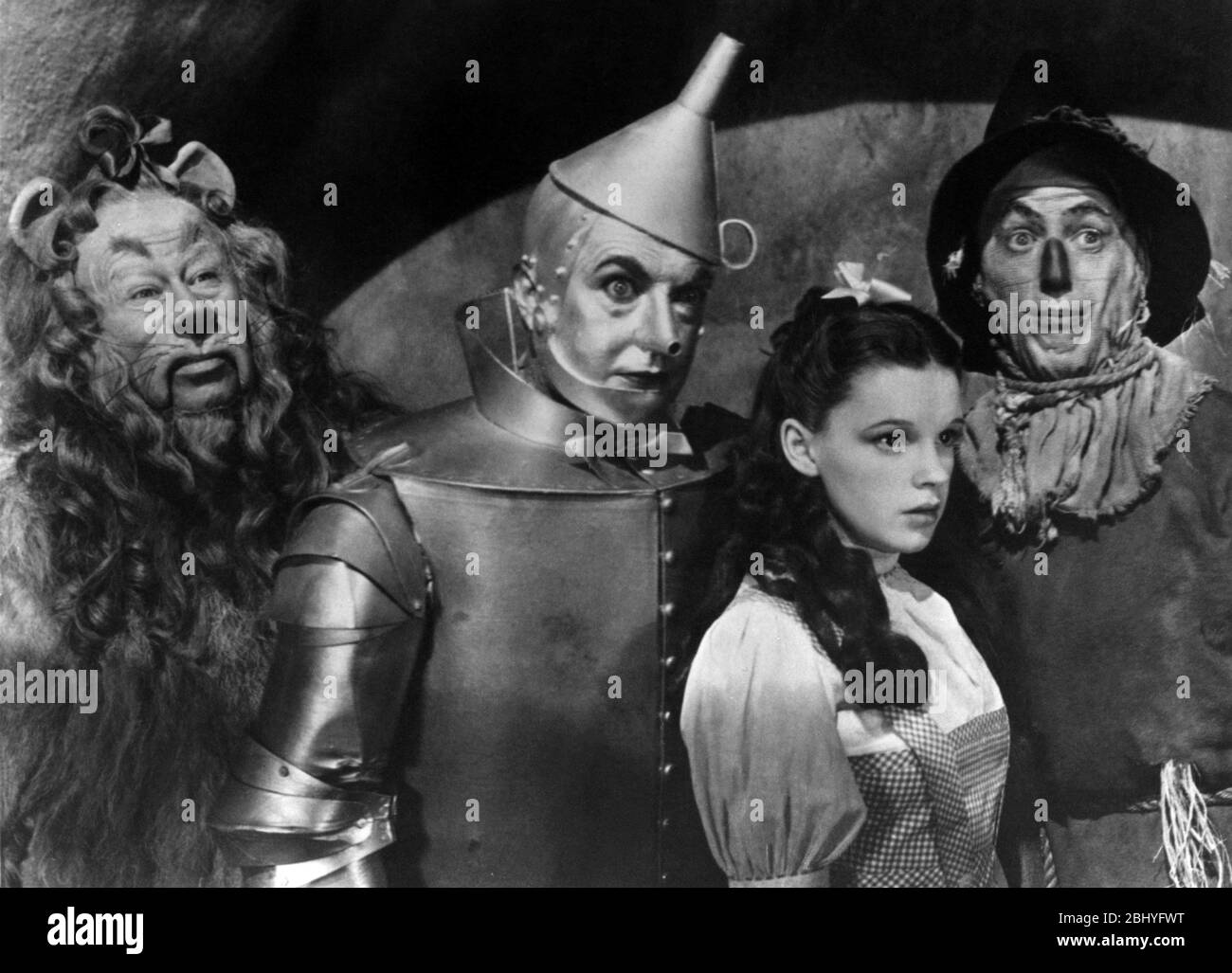 The Wizard of Oz  Year: 1939 USA  Director: Victor Fleming Judy Garland, Ray Bolger, Bert Lahr, Jack Haley Stock Photo