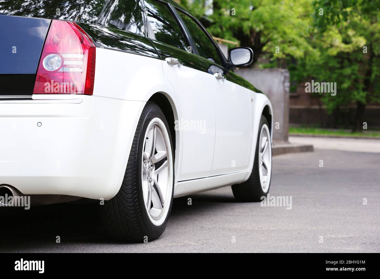 Modern car outdoors Stock Photo