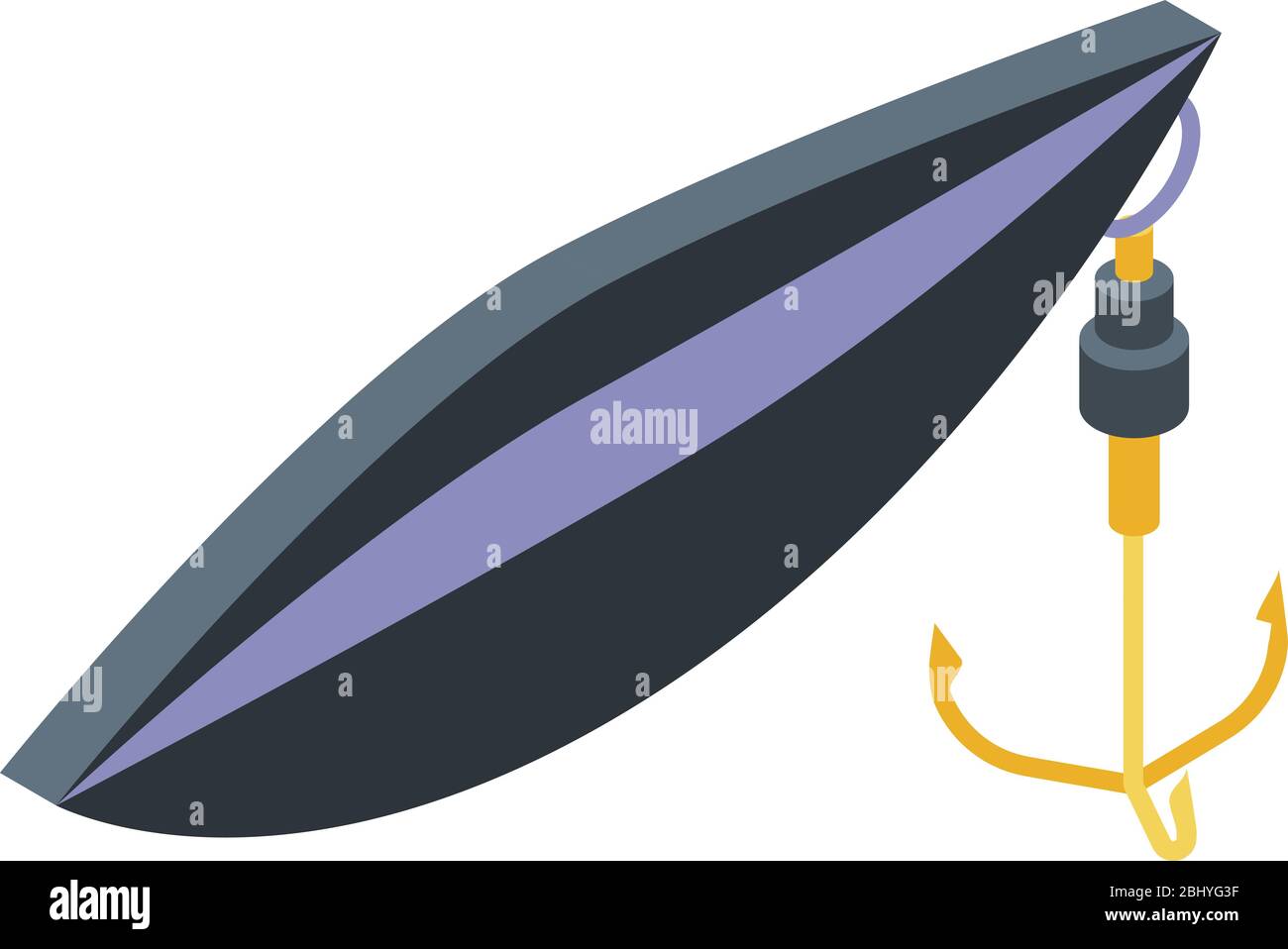 Fisherman lure icon, isometric style Stock Vector