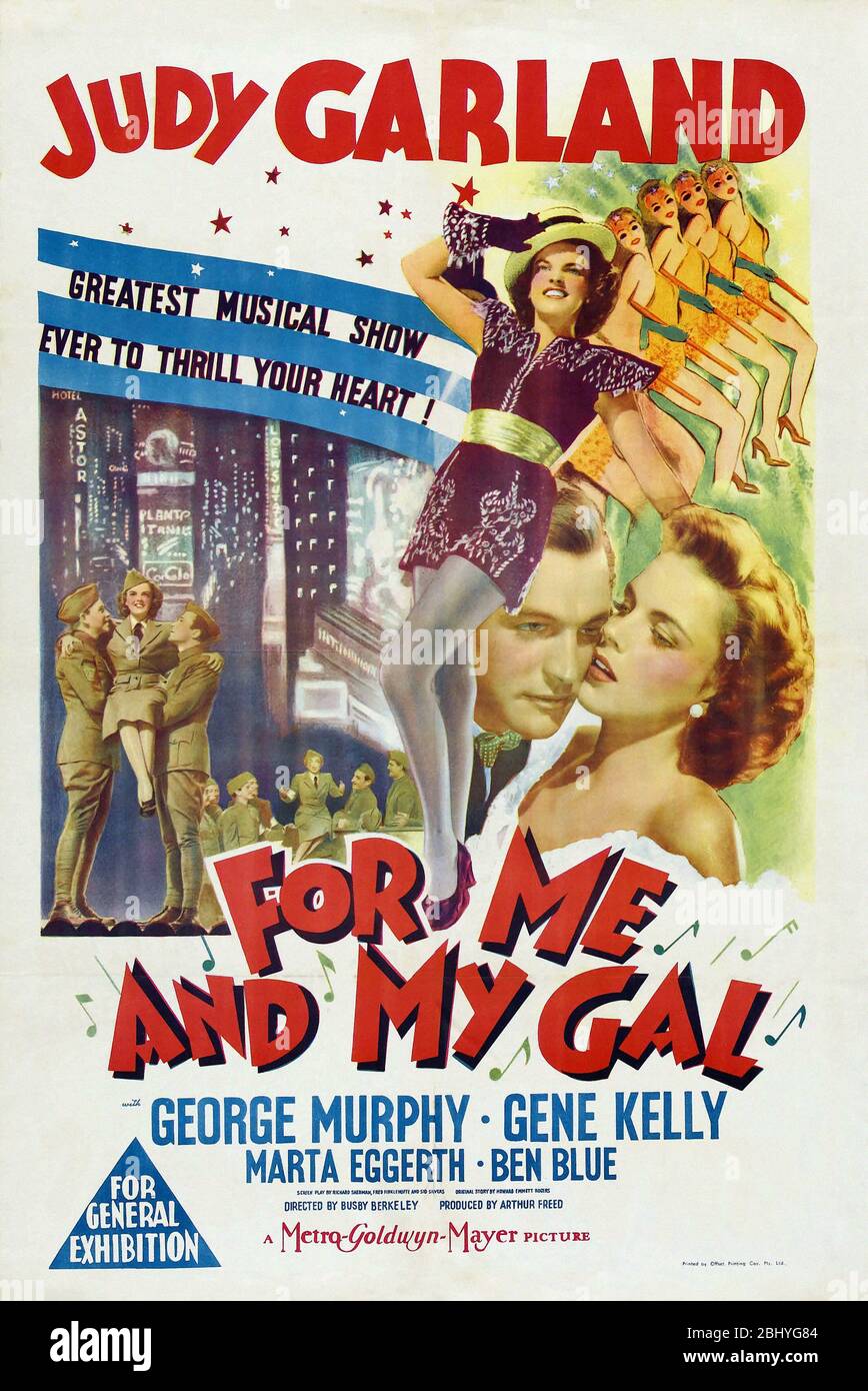 For Me and My Gal  Year: 1942 USA Director: Busby Berkeley American poster Stock Photo