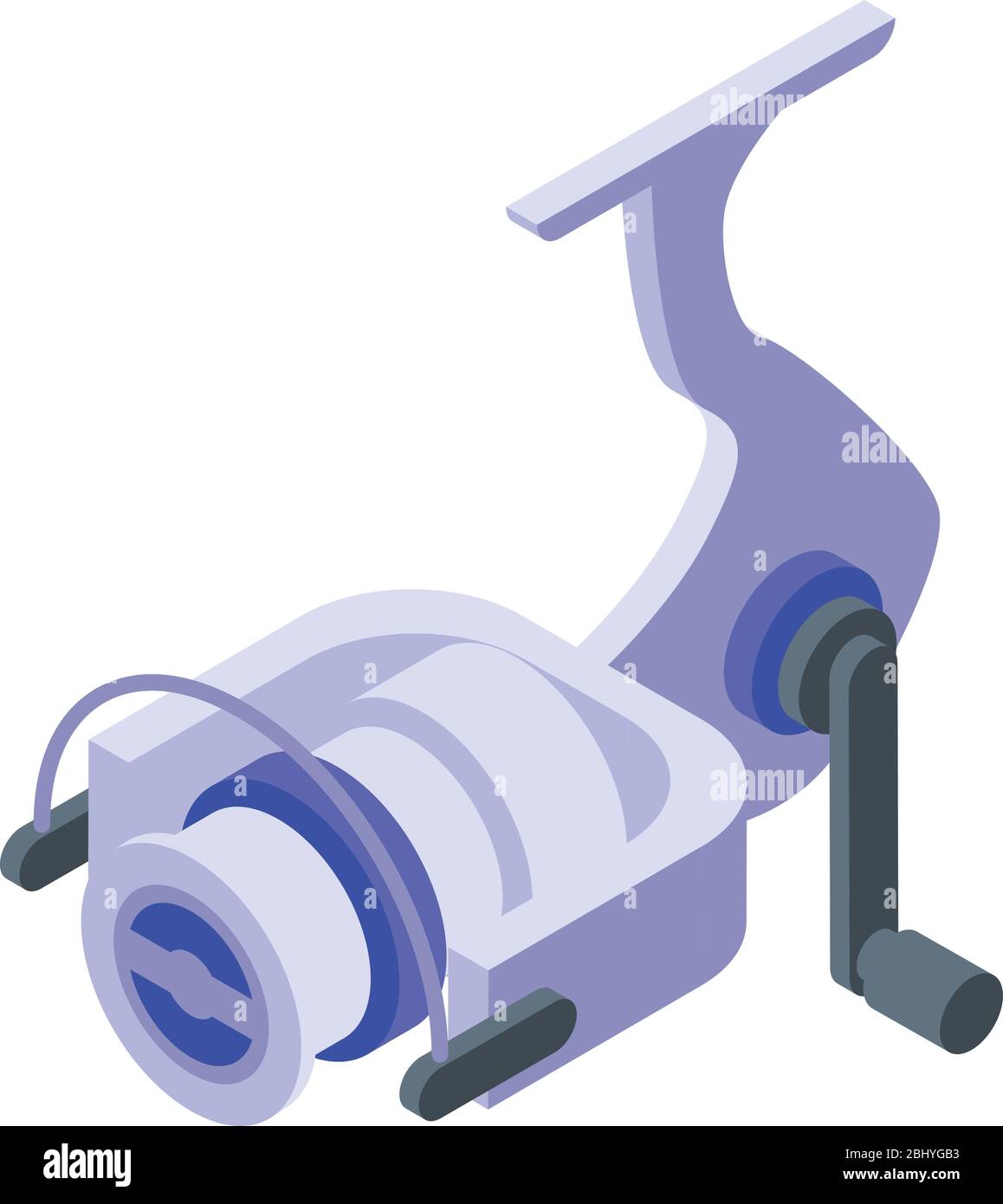 Rod reel spinning icon, isometric style Stock Vector Image & Art
