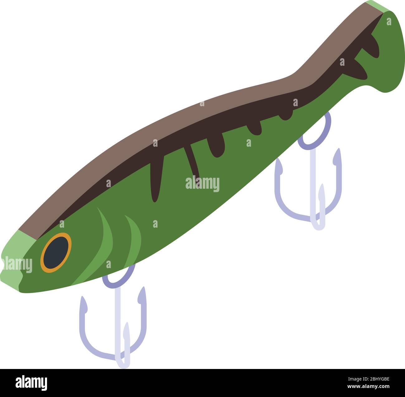 Plug lure icon, isometric style Stock Vector