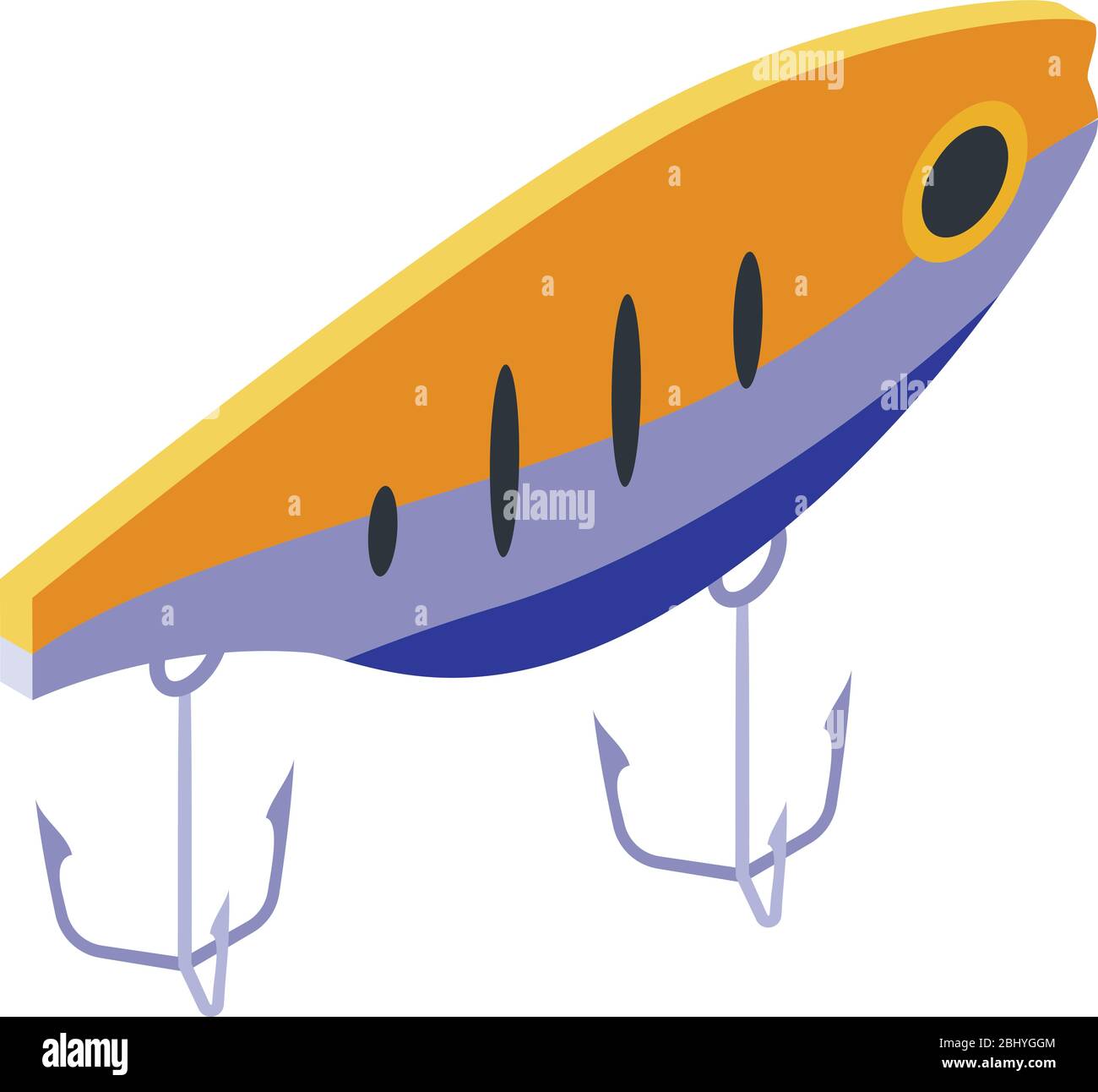 Plug bait icon, isometric style Stock Vector
