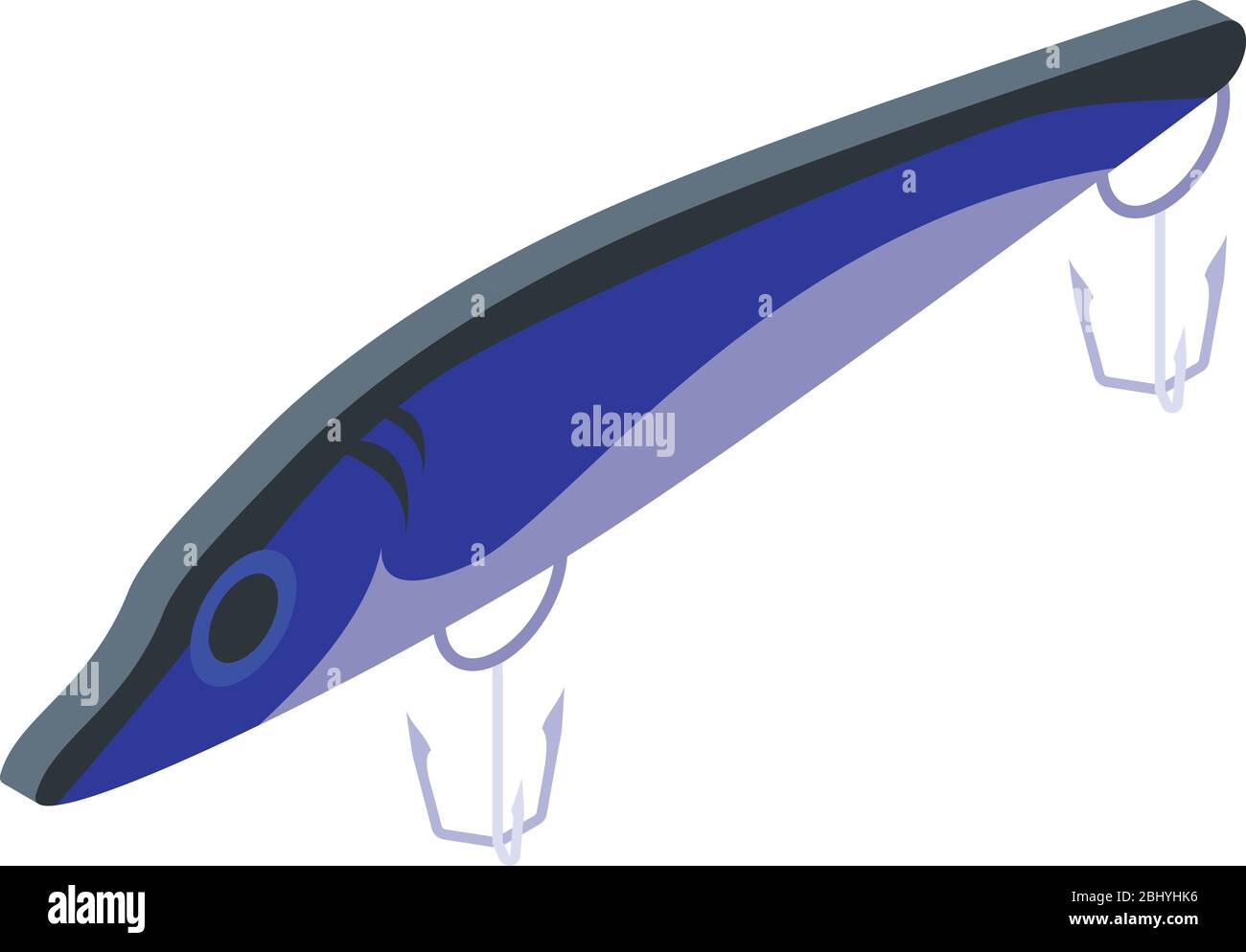 Fishing salmon lure icon, isometric style Stock Vector
