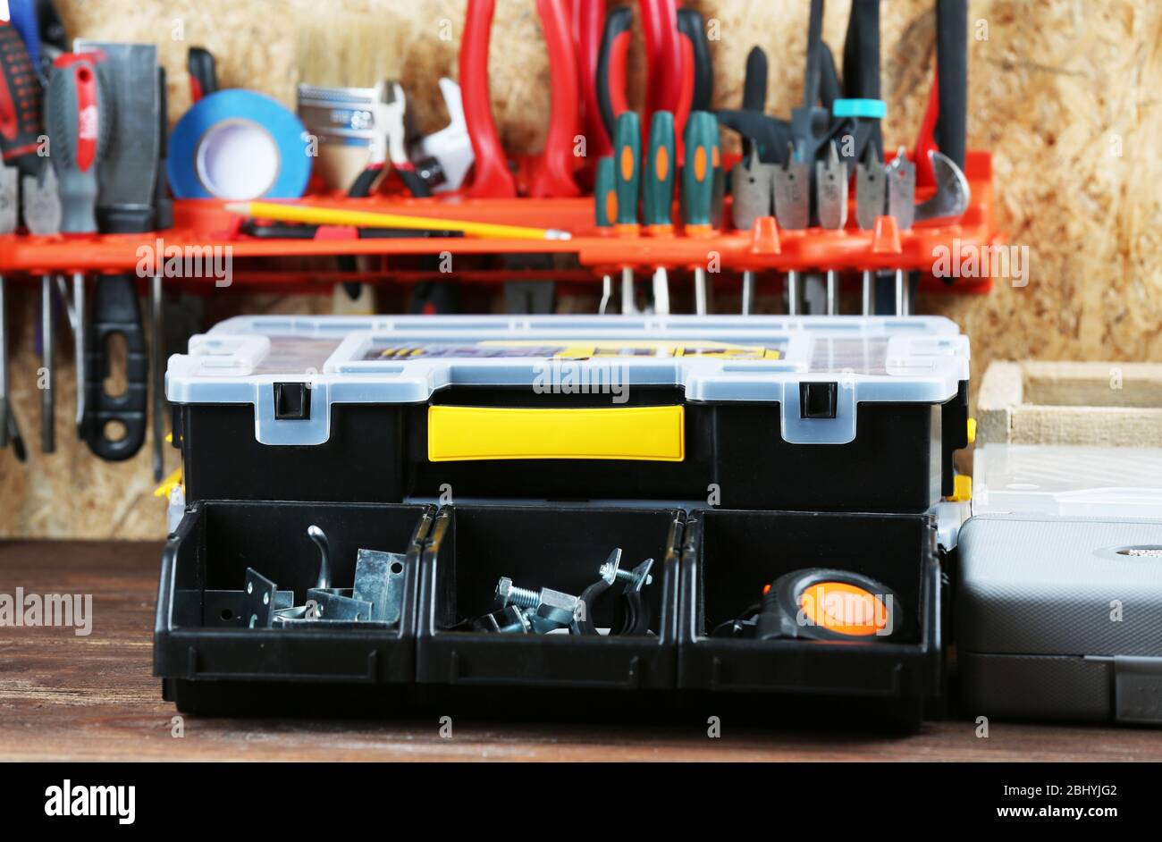 Set of tools in workshop Stock Photo - Alamy