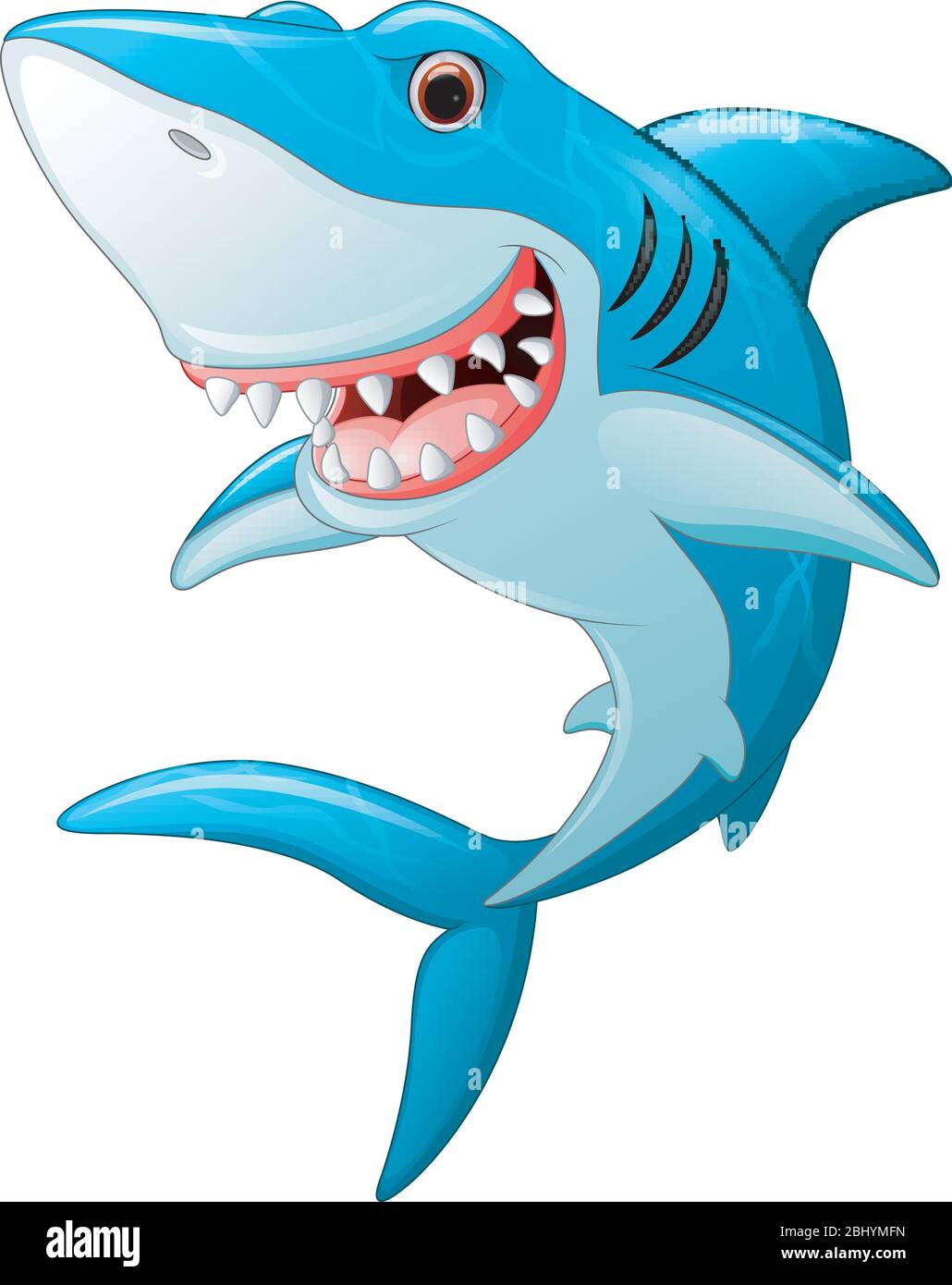 Cartoon funny shark Stock Vector Image & Art - Alamy