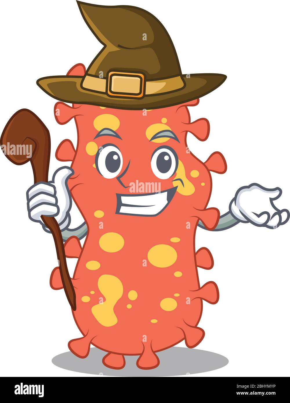 Bacteroides sneaky and tricky witch cartoon character Stock Vector ...