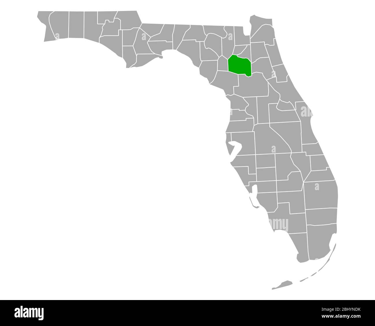 Map Of Alachua In Florida 2BHYNDK 