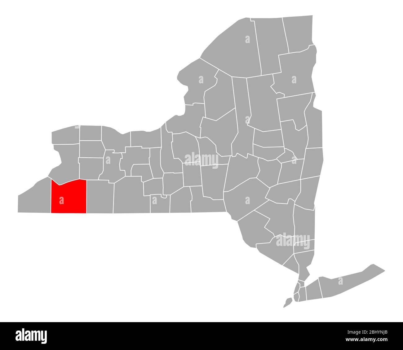 Map of Cattaraugus in New York Stock Photo Alamy