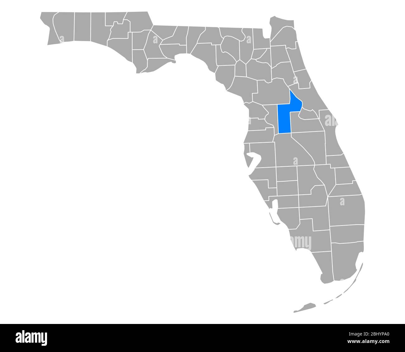 Map of Lake in Florida Stock Photo Alamy
