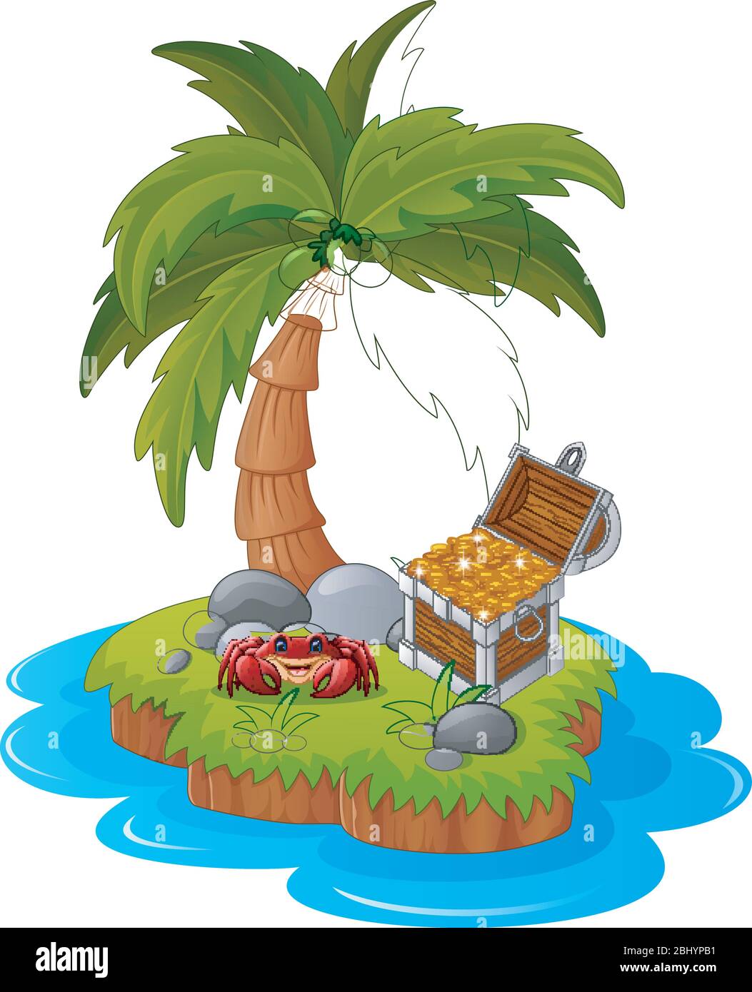 illustration of treasure island Stock Vector Image & Art - Alamy