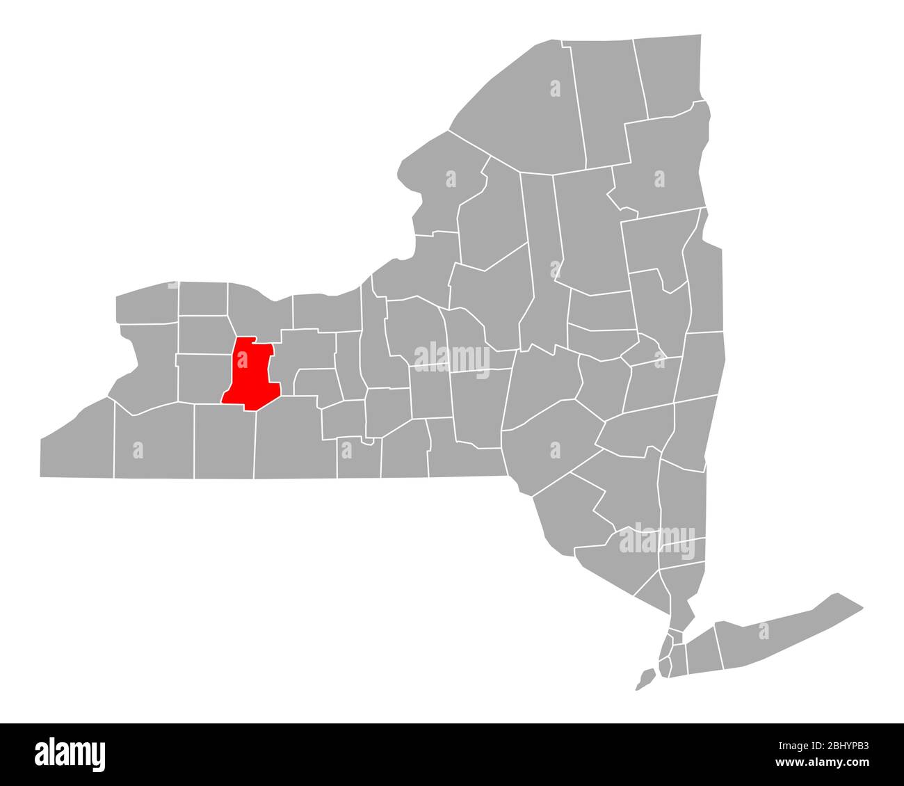 Map of Livingston in New York Stock Photo Alamy