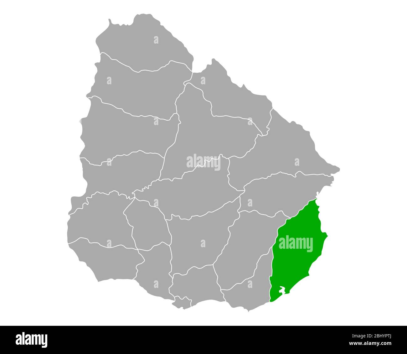 Map of Rocha in Uruguay Stock Photo - Alamy