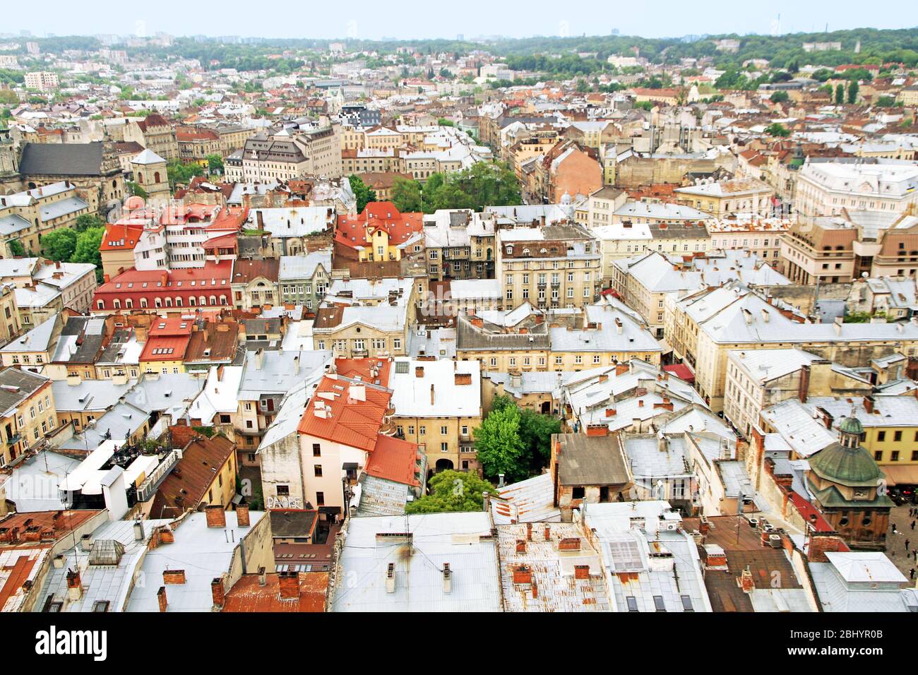 Old city top view Stock Photo - Alamy