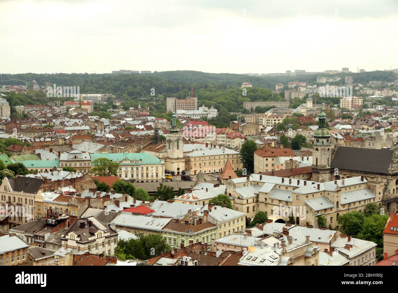 Old city top view Stock Photo - Alamy