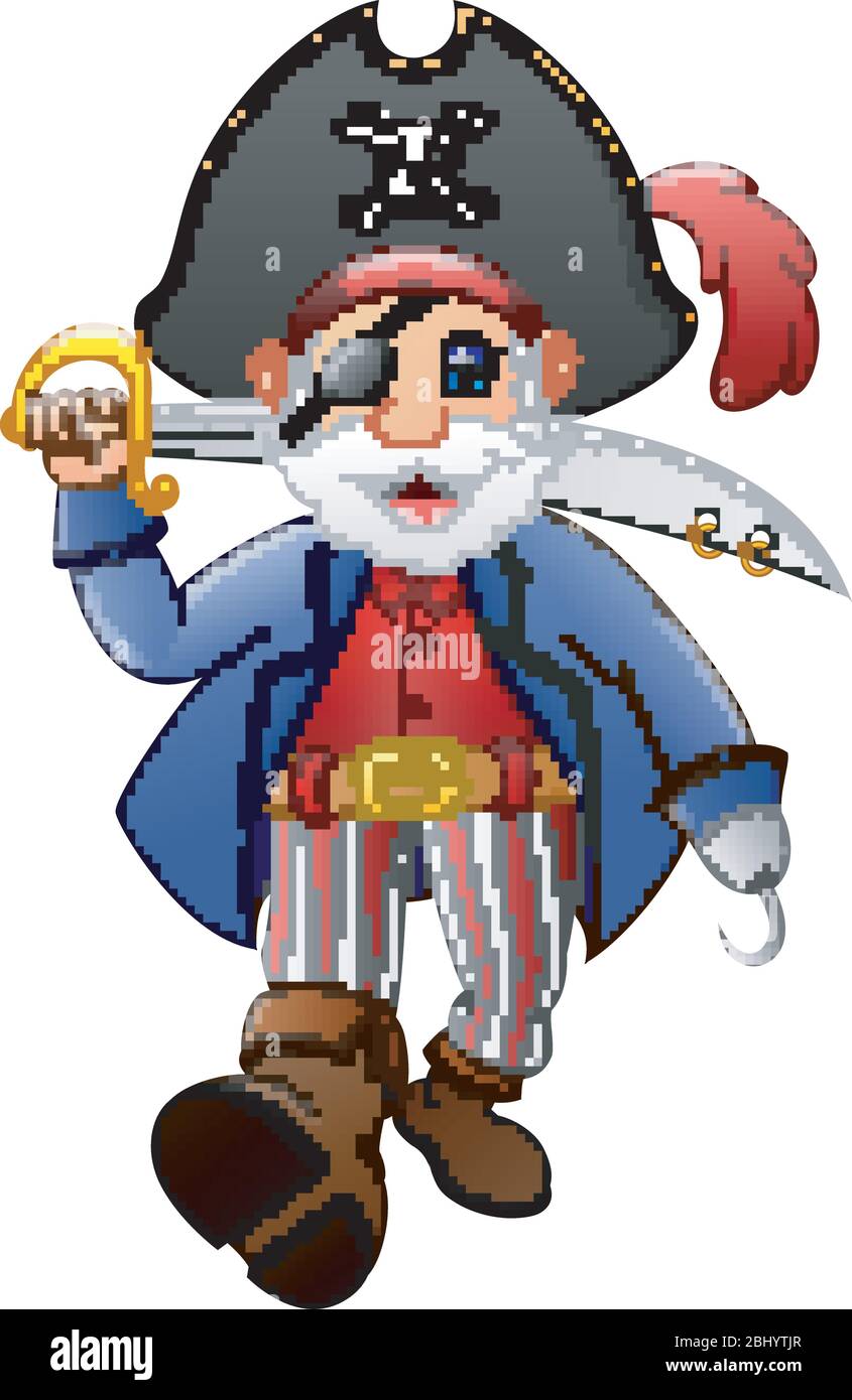 Cartoon pirate holding a sword Stock Vector Image & Art - Alamy