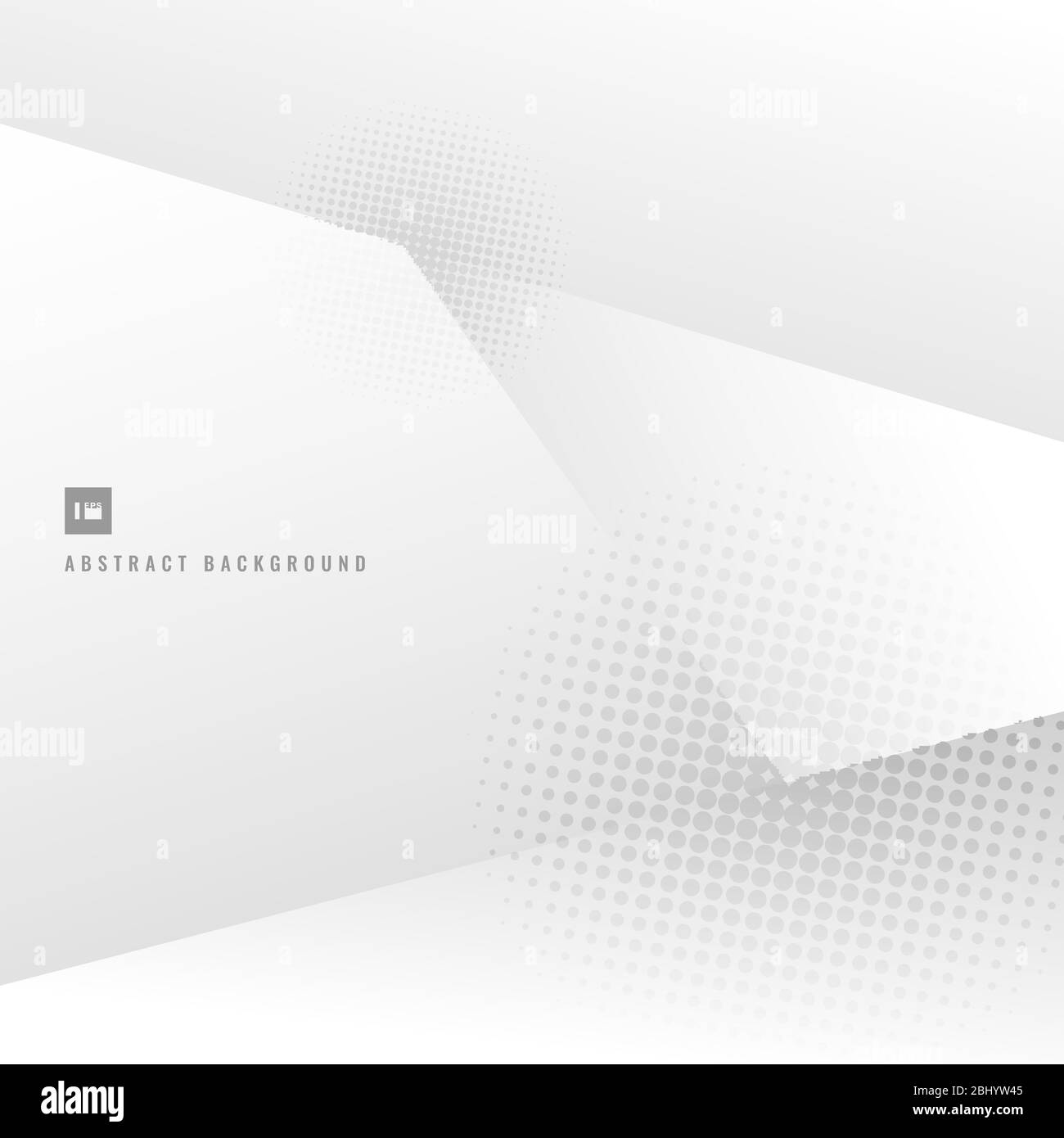 Abstract background white and gray gradient with halftone design ...