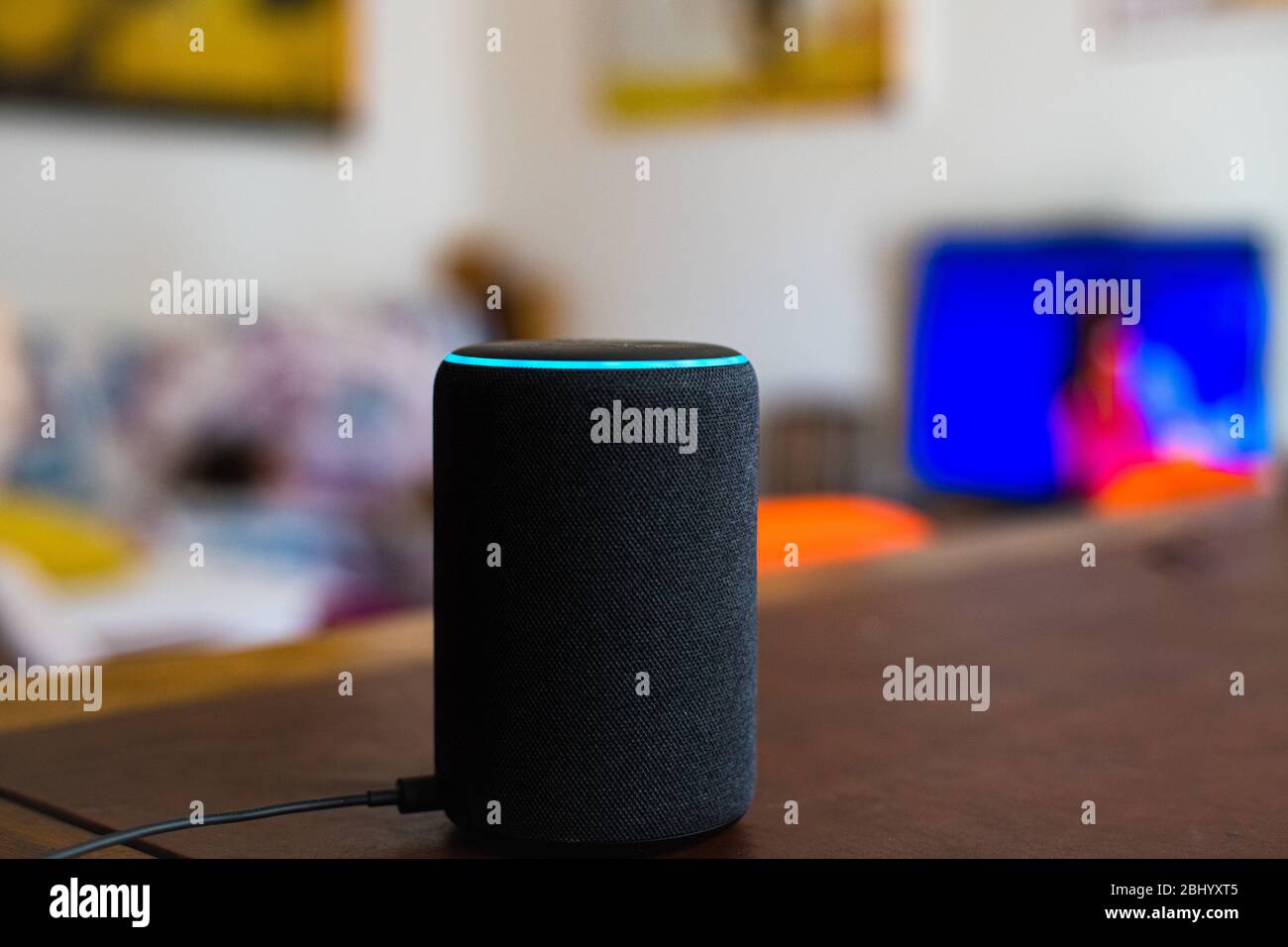 Alexa Smart Assistant Device Connected At Home Stock Photo -  Download Image Now - iStock