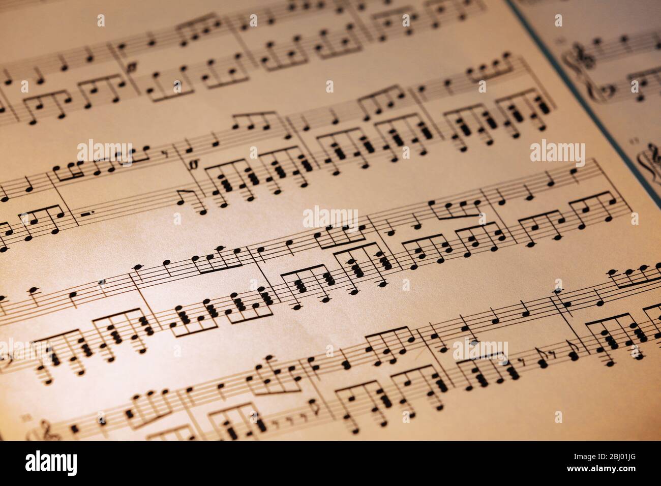 Music notes background Stock Photo - Alamy