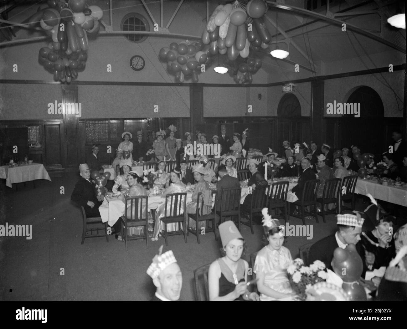 The annual dinner at the Longlands Park Laundry . - 1937 Stock Photo