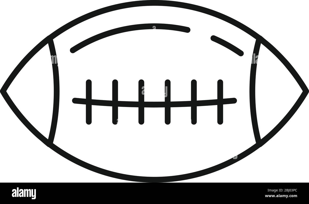 American football ball icon. Outline american football ball vector icon